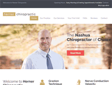 Tablet Screenshot of hernerchiropractic.com